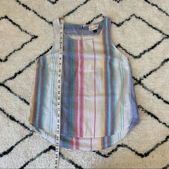 ✨5 FOR $25✨ Universal Thread Rainbow Stripe Crop Tank Top - Picture 4 of 6